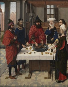 Oltářní obraz Poslední večeře: levé křídlo velikonočního sederu, 1464-1468