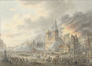 Dobytí města francouzskými vojsky od Dirk Langendijk