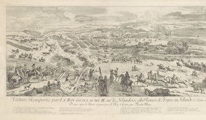 Slag bij Drogheda aan de Boyne, 1. července 1690 Vítězství vyhrál Le Roy Guillaume III. o irských ženách u řeky Boyne v Irsku 1. července 1690 (název na předmětu)
