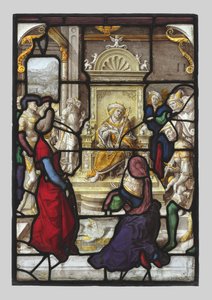 Soud Šalomouna a Ester před párem Ahasverem, c. 1530.