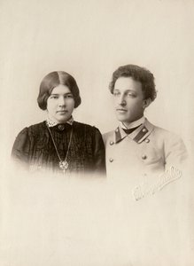 Alexander Blok, ruský básník, s manželkou Lyuba, c 1900s