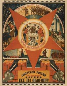 Sovětské Rusko je v obležení. Všichni na obranu! Plakát, 1919