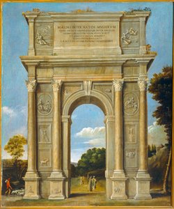 Vítězný oblouk ... (olej na plátně) od Domenichino (1581 1641)