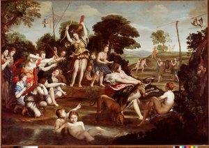 Hon na Dianu Obraz od Domenica Zampieriho dit Il Domenichino (1581-1641) 1617 Rozměr.218x312 cm Řím Galleria Borghese - Hon na Dianu, od Domenica Zampieriho a.k.a Il Domenichino (1581-1641). Olej na plátně, 218x312 cm