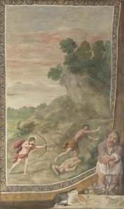 Apollo zabíjení Cyclops Fresco z Villa Aldobrandini, 1617-1618 od Domenichino