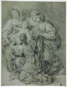 Skupina čtyř žen a dítěte od Domenichino