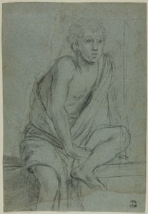 Sedící mládež: Studie pro bičování svatého Ondřeje od Domenichino