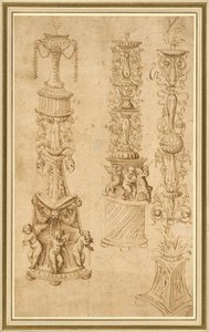 Studie tří svícnů od Domenico Campagnola