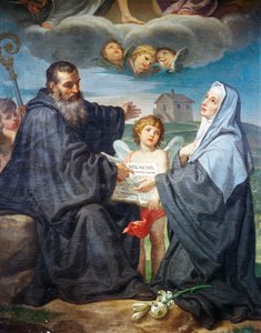 Svatý Benedikt a svatá Scholastica od Domenica Corviho (1721-1803)