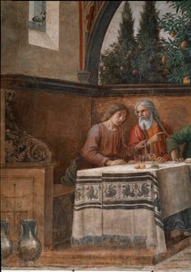 Poslední večeře. Detail. (Freska od Domenico Ghirlandaio