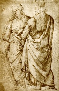 Dvě studie oděvů od Domenico Ghirlandaio