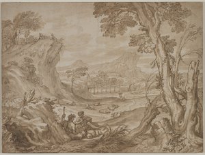 Krajina s pastýři, c. 1700.
