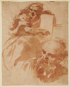 Seated Prophet (Recto) od Domenico Maria Canuti