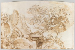 The Apotheosis of Romulus: Design for a Ceiling, c. 1675-76.
