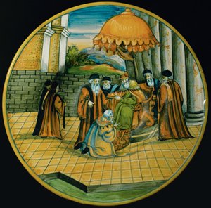 Dóže Enrico Dandolo korunuje Baldwina I. od Domenico Master