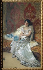 Portrét paní Theresy Oneto svetr, Domenico Morelli od Domenico Morelli