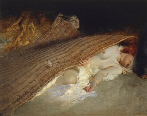 Pokušení svatého Antonína, detail od Domenico Morelli