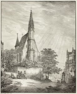 Kostel Kiderich v Rheingau od Domenico Quaglio