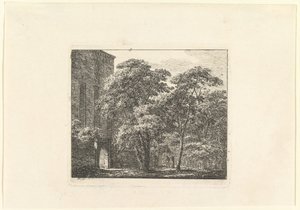 Gotická architektura v krajině, ca. 1807. od Domenico Quaglio II