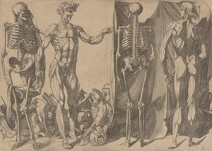 Dva stažení muži a jejich kostry, ca. 1540-45.