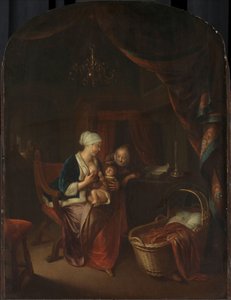 Matka dává svému dítěti prsa od Domenicus van Tol
