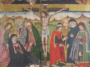 Panel s Ukřižováním z Retable, 15. století.