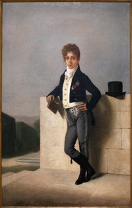 Portrét Joao Pedro Quintella, hraběte z Farrobo (1801-1869) - obraz Domingos Antonio de Sequeira (1868-1937), olej na plátně