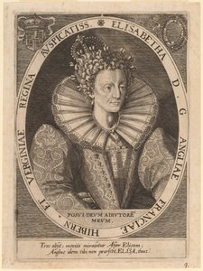 královna Alžběta od Dominicus Custos after Crispijn de Passe I