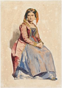 Sedící Italka, 19. století.