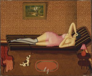 Letní siesta ležící žena, 1933. od Dominique Peyronnet