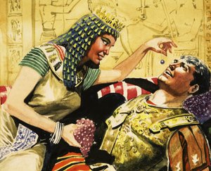 Kleopatra a Caesar