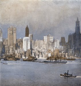 New York ze zálivu (barevné lito)