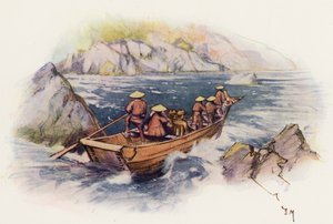 Střelba v rychlém sledu, Japonsko (barevná litografie) od Donald (after) Maxwell