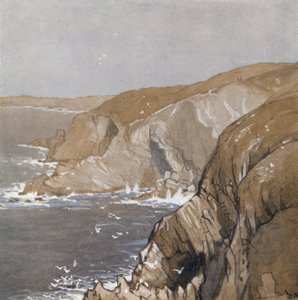 Cornish pobřeží (barva litho) od Donald (after) Maxwell