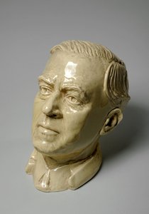 Busta muže, kolem roku 1934 (glazovaná keramika) od Donald Hastings