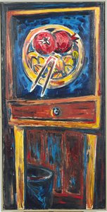 Vertikální aranžmá (olej na plátně) od Donald Jeffries Bear