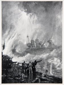 Fight the Last Gun: Gallant end H.M.S. Tiperrary v Jutsku, ilustrace z 