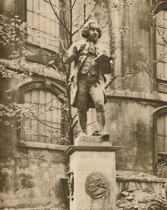 Dr. Johnson na svém podstavci, odkud vidí Fleet Street, c1935. od Donald McLeish