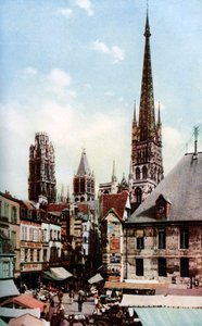 Katedrála v Rouen, Normandie, Francie, c 1930 od Donald McLeish
