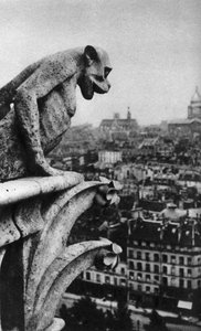 Kamenný démon, Notre Dame, Paříž, Francie, 30. léta 20. století