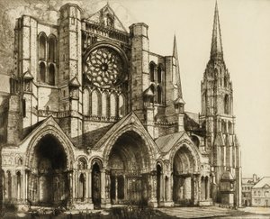 Chartres, severní portál od Donald Shaw MacLaughlan