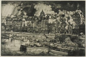 Quai des Grands Augustins, Paříž od Donald Shaw MacLaughlan