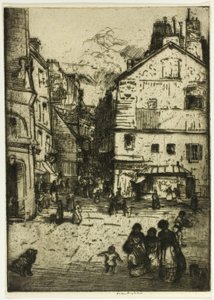 Rue Mouffetard, Paříž od Donald Shaw MacLaughlan