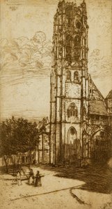 Věž St. Laurent, Rouen od Donald Shaw MacLaughlan