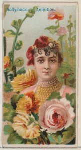 Hollyhock: Ambition, ze série Květinové krásy a řeč květin N75 pro Duk..., 1892.