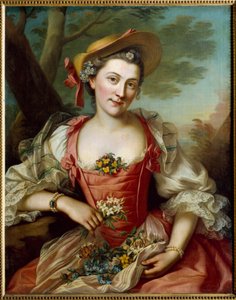 Portrét ženy Malba od Donatien Honotte (1707-1785) 18. století Dijon, Muzeum výtvarných umění