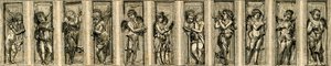 Cherubové, bronzové reliéfy od Donatella (1386-1466), bazilika svatého Antonína Paduánského, Padova, Veneto, Itálie od Donatello