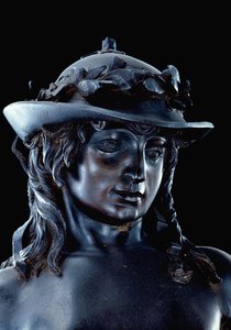David, detail hlavy, cca 1440 (bronz) (viz také 11969-70) od Donatello