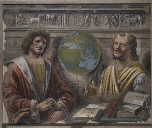 Hérakleitos a Démokritos, 1486