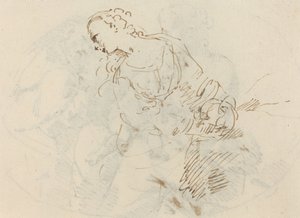 Ženská postava (kajícná Magdalena?) [verso] od Donato Creti